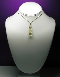 Yellow Andara Crystal Pendant with Gold (3 x 12mm)