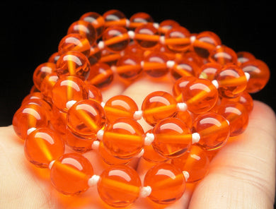Orange Andara Crystal Necklace 8mm 24inch