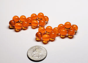 Orange Andara Crystal Color Ray Healing Tool PAIR