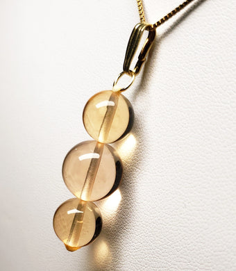 Peach Andara Crystal Pendant (2 x 10mm & 1 x 12mm)