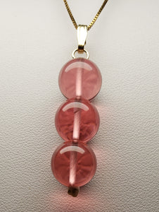 Peach Pink Andara Crystal Pendant (3 x 12mm)