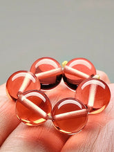Load image into Gallery viewer, Peach Pink Andara Crystal Healing /Meditation Ring