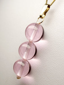 Pink Andara Crystal Pendant (3 x 12mm)