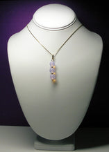 Load image into Gallery viewer, Pink Opalescence Andara Crystal with Gold Pendant (3 x 10mm)