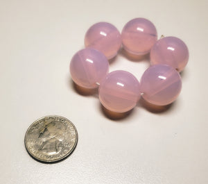 Opalescent - Pink Andara Crystal JUMBO Healing/Meditation Ring