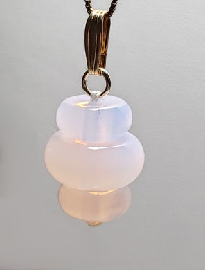 Pink Opalescence Andara Crystal Pendant