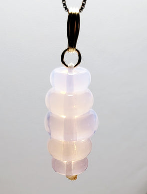 Pink Opalescence Andara Crystal Pendant