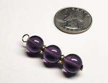 Load image into Gallery viewer, Purple Andara Crystal with Gold Pendant (3 x 10mm)