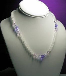 Pink Violet Flame Andara Crystal Necklace 18.25inch