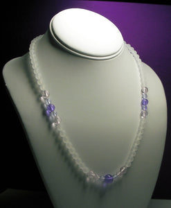 Pink Violet Flame Andara Crystal Necklace 20.25inch