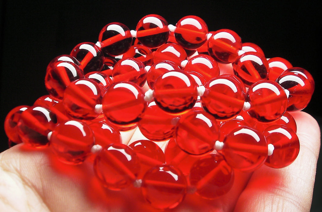 Red Andara Crystal Necklace 10mm 26inch