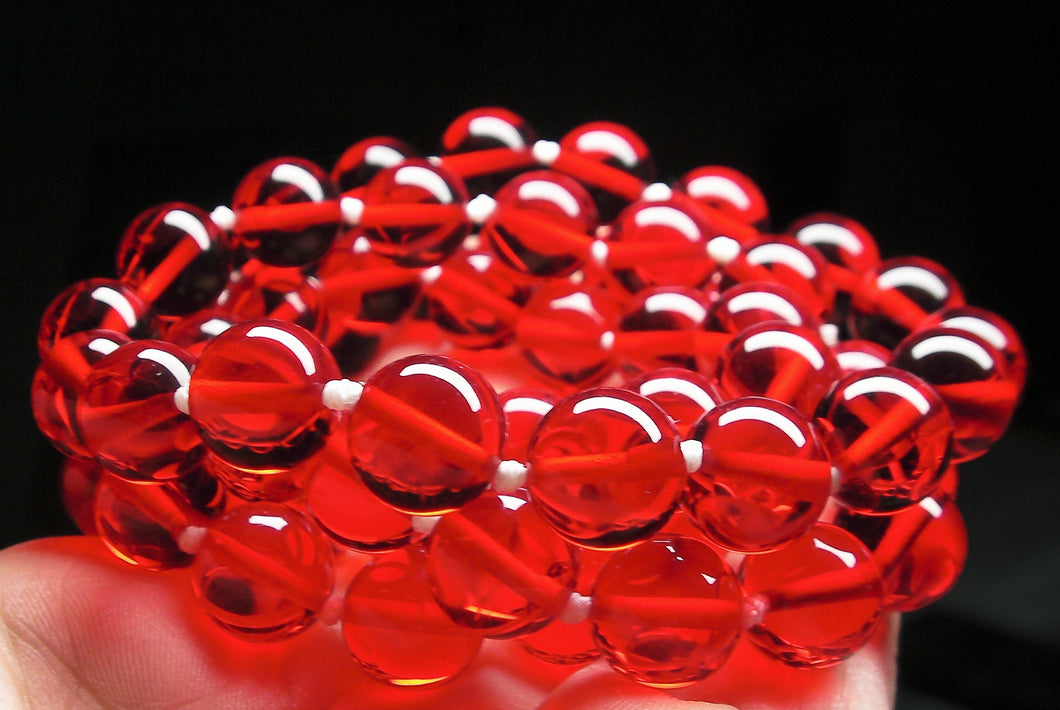 Red Andara Crystal Necklace 10mm 28inch
