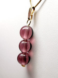 Purple - Reddish Andara Crystal Pendant (3 x 10mm)