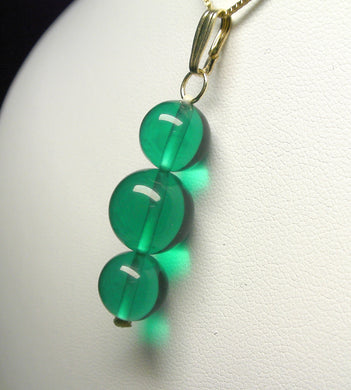 Teal Andara Crystal Pendant (2 x 10mm & 1 x 12mm)