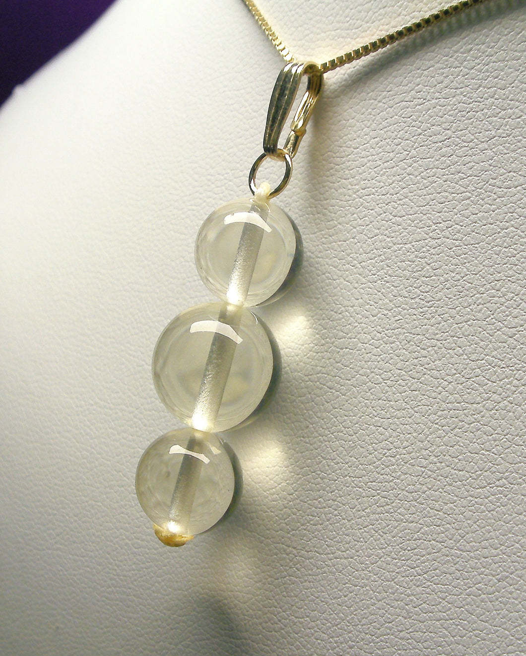 Gold Light Andara Crystal Pendant (2 x 10mm, 1 x 12mm)