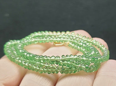 Tsavorite EO+ 3-4.2mm 18.5inch 43.35ct