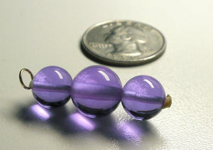 Violet Flame Andara Crystal Pendant (2 x 10mm, 1 x 12mm)