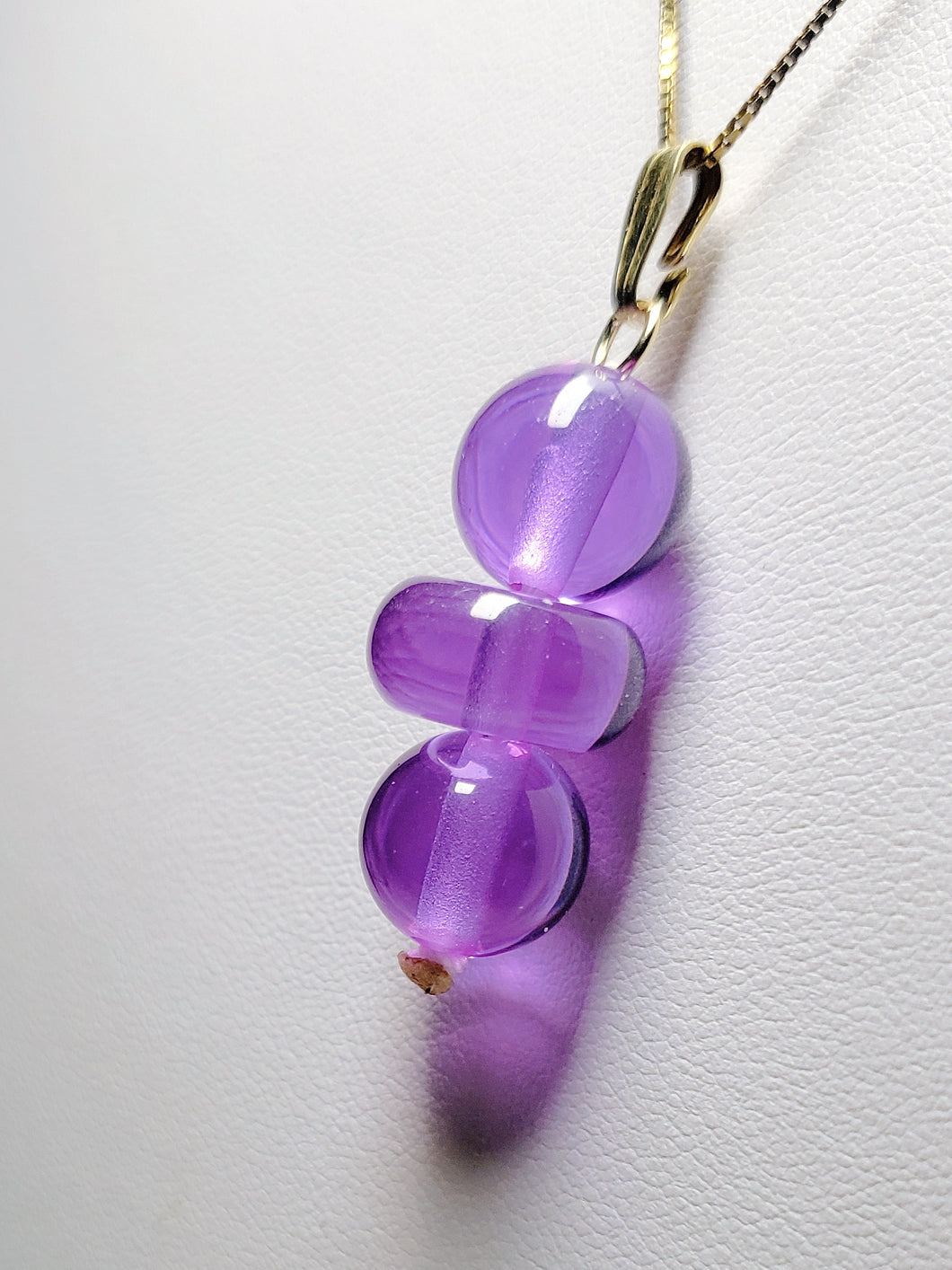 Violet Flame Andara Crystal Pendant (2 x 12mm, 1 x 14mm)